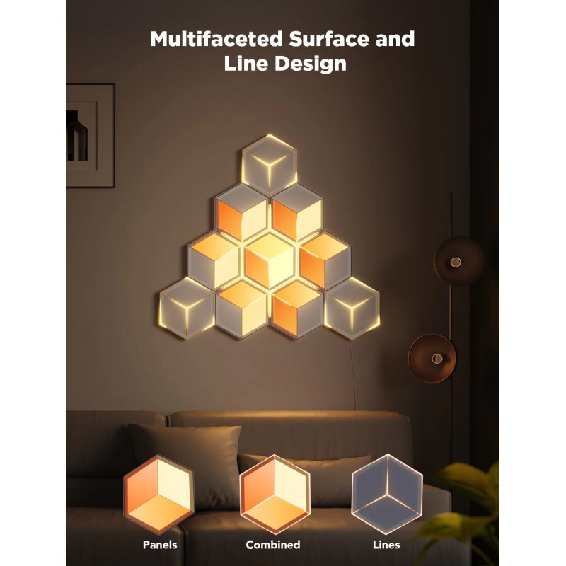 Govee Gaming Wall Glide Hexa Ultra Light Panels - H606A - 7pcs (EU) — Buy in Cyprus with Fast Delivery