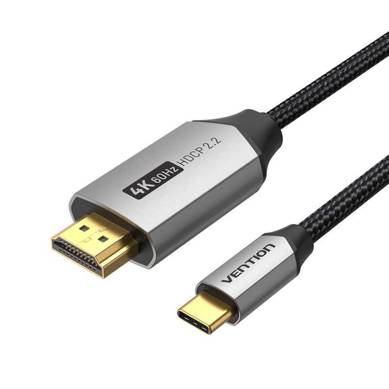 Vention USB-C to HDMI Converter Cable - CRBBF - Braided 4K60Hz 1.0m — Buy in Cyprus with Fast Delivery