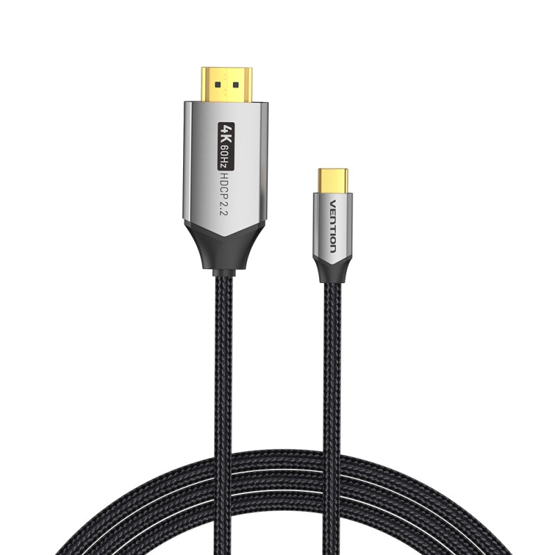 Vention USB-C to HDMI Converter Cable - CRBBF - Braided 4K60Hz 1.0m — Buy in Cyprus with Fast Delivery