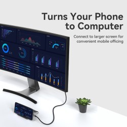 Vention USB-C to HDMI Converter Cable - CRBBF - Braided 4K60Hz 1.0m — Buy in Cyprus with Fast Delivery