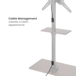 Brateck TV Floorstand 40x40 1.07m 35kg Shelf & MDF - FS41-44T-02 - 40x40, 1.07m, 35kg, Shelf & MDF