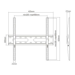 Brateck TV Mount - KL31-44F - 40x40 Fixed — Buy in Cyprus with Fast Delivery