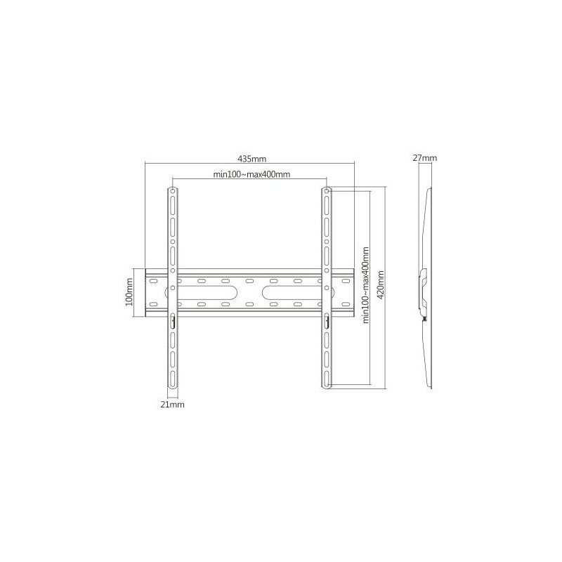 Brateck TV Mount - KL31-44F - 40x40 Fixed — Buy in Cyprus with Fast Delivery
