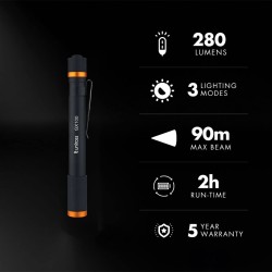 Uniross Penlight - GX100 - IPX4 Waterproof Torch 280 lumens 90m Beam (Incl 2xAA) — Buy in Cyprus with Fast Delivery