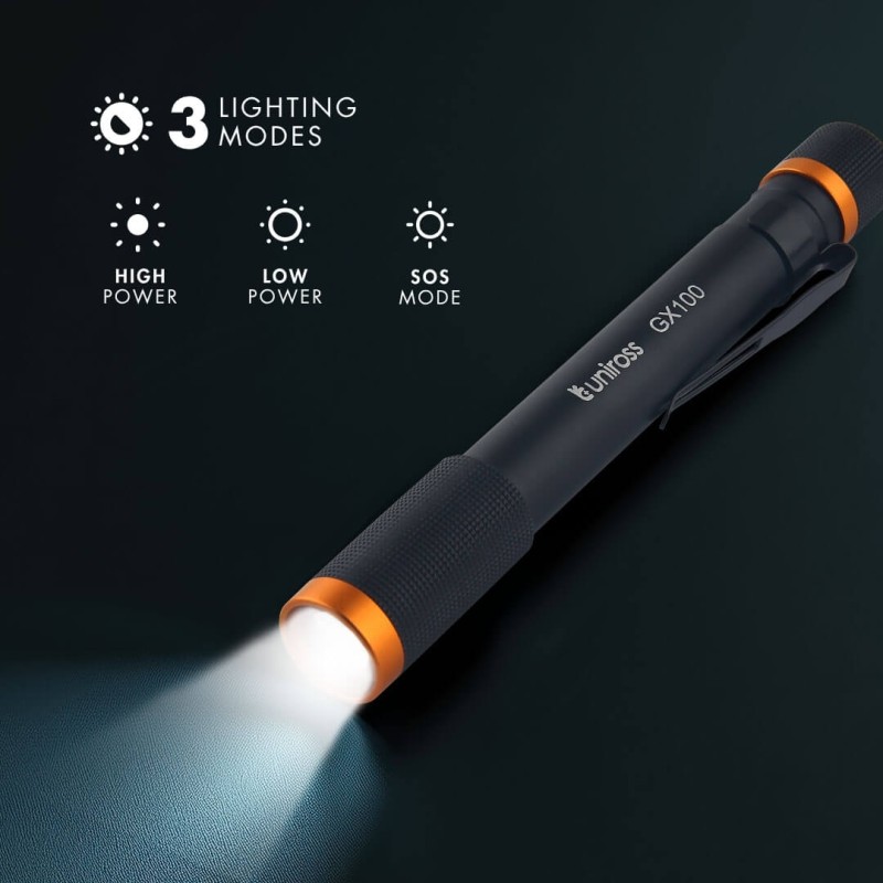 Uniross Penlight - GX100 - IPX4 Waterproof Torch 280 lumens 90m Beam (Incl 2xAA) — Buy in Cyprus with Fast Delivery