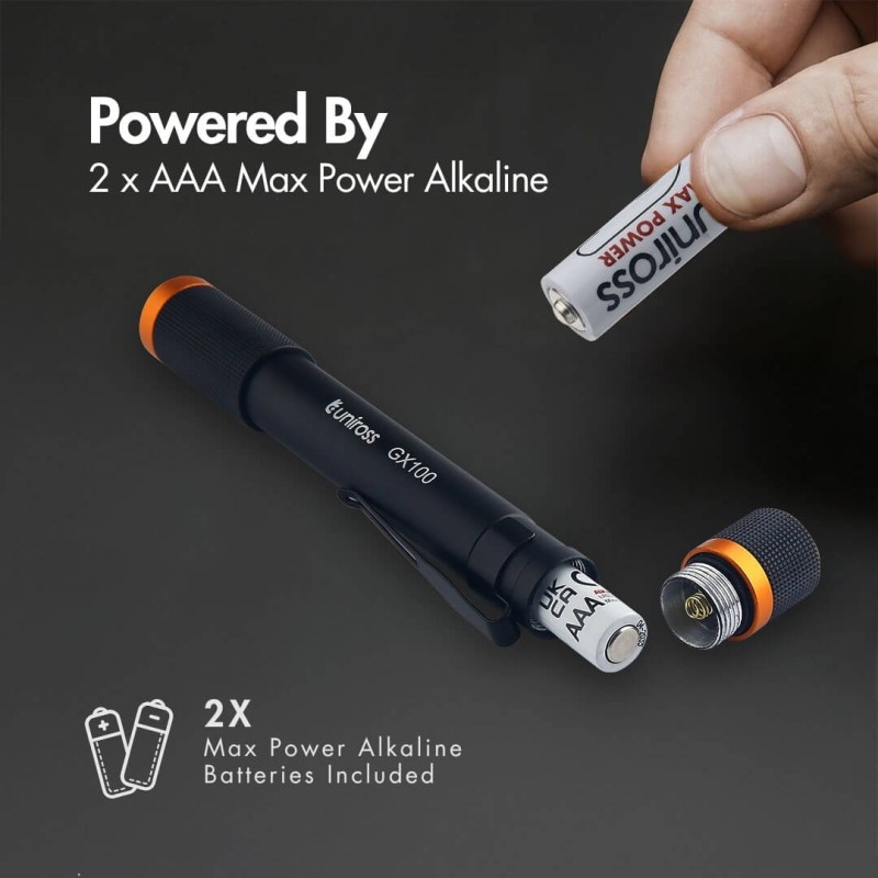 Uniross Penlight - GX100 - IPX4 Waterproof Torch 280 lumens 90m Beam (Incl 2xAA) — Buy in Cyprus with Fast Delivery