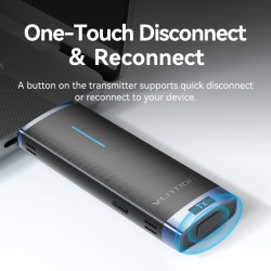 Vention HDMI Wireless Transmitter-Receiver Kit 5GHz 1080p Blue - ADCL0 - HDMI Wireless Transmitter-Receiver Kit 5GHz 1080p Blue