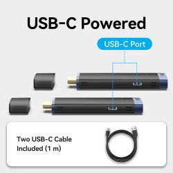 Vention HDMI Wireless Transmitter-Receiver Kit 5GHz 1080p Blue - ADCL0 - HDMI Wireless Transmitter-Receiver Kit 5GHz 1080p Blue