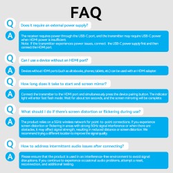 Vention HDMI Wireless Transmitter-Receiver Kit 5GHz 1080p Blue - ADCL0 - HDMI Wireless Transmitter-Receiver Kit 5GHz 1080p Blue