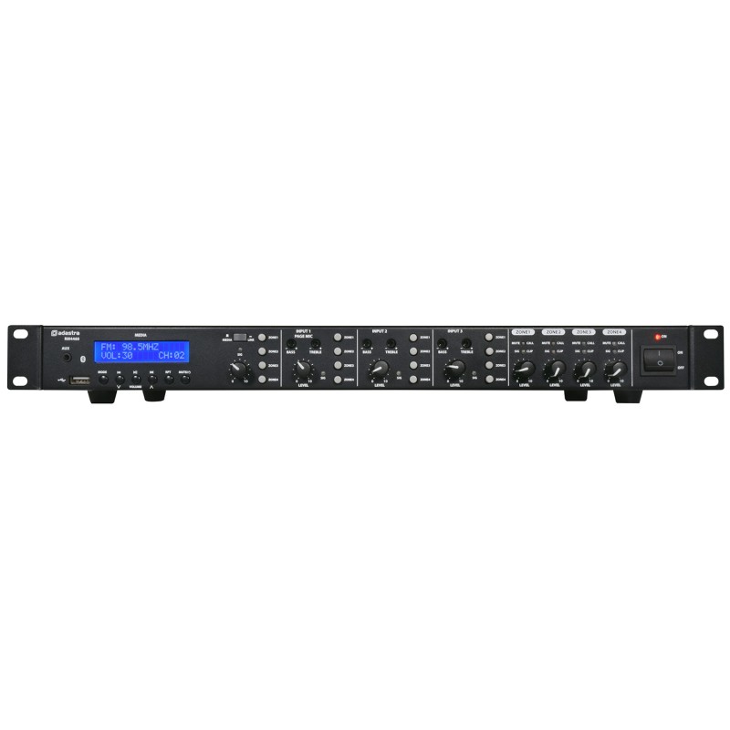 Adastra Mixer-Amp - RM4460 - Zoning 100V 4x60W USB FM BT 953.446UK — Buy in Cyprus with Fast Delivery