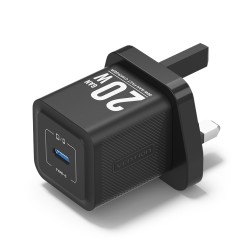 Vention Charger Wall GaN 20W 1xUSBC UK-Plug Mini Black - FEPB0-UK - GaN 20W 1xUSBC UK-Plug Mini Black