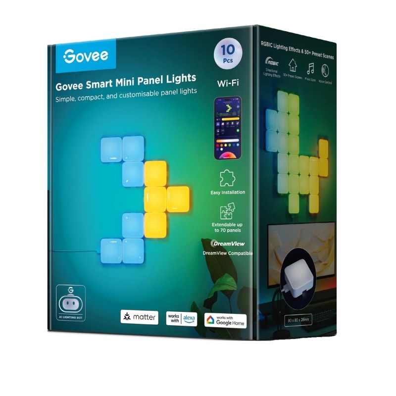 Govee Gaming Smart Mini Panel Lights - 10pcs — Buy in Cyprus with Fast Delivery