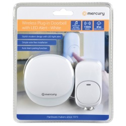 Mercury Wireless Plug-in Doorbell White - 350.310UK - Wireless Plug-in Doorbell White — Buy in Cyprus with Fast Delivery