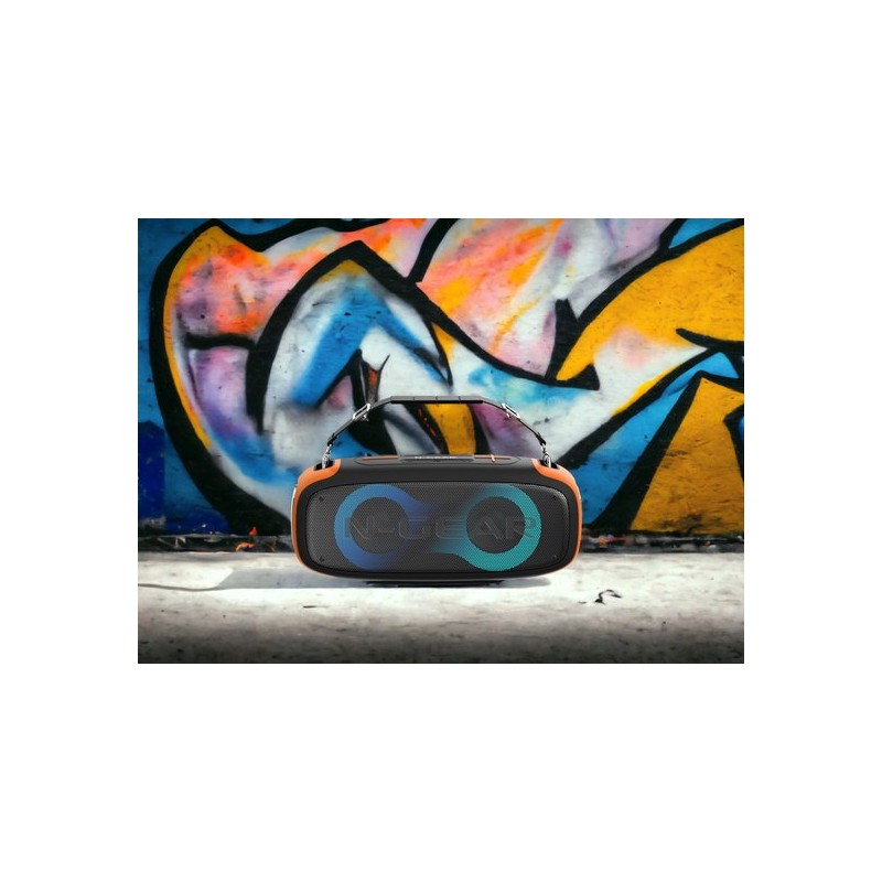 N-Gear LETS GO PARTY BLAZOOKA Portable Speaker - 830 - with 1x Wireless Mic RGB Lights BT & USB