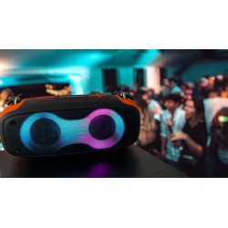 N-Gear LETS GO PARTY BLAZOOKA Portable Speaker - 830 - with 1x Wireless Mic RGB Lights BT & USB