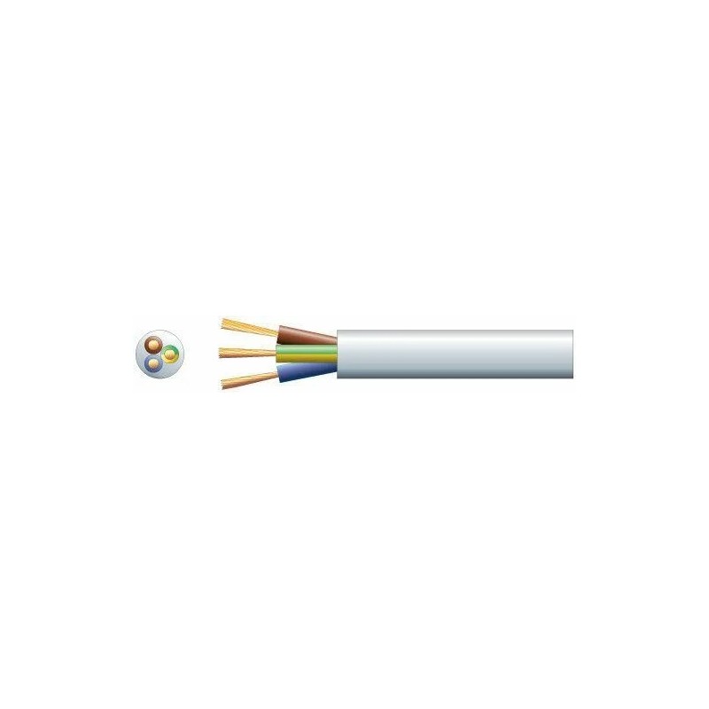 Mercury Mains Power Cable - 804.341UK - 3-Core 10A 1.0mm 100m White — Buy in Cyprus with Fast Delivery
