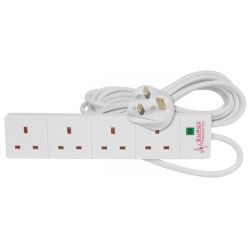 Mercury 4Gang with Surge Protector - 430.009UK - 2.0m in Polybag — Buy in Cyprus with Fast Delivery
