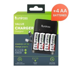 Uniross USB Charger - UCU010A - for AA AAA + 4xAA Batteries — Buy in Cyprus with Fast Delivery