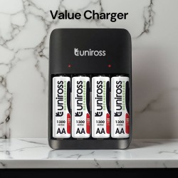 Uniross USB Charger - UCU010A - for AA AAA + 4xAA Batteries — Buy in Cyprus with Fast Delivery
