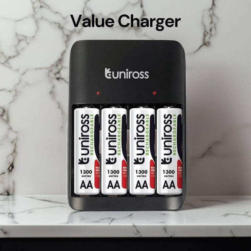 Uniross USB Charger - UCU010A - for AA AAA + 4xAA Batteries — Buy in Cyprus with Fast Delivery