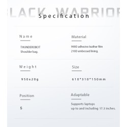 Thunderobot Dark Warrior Pro Laptop Backpack - 17' — Buy in Cyprus with Fast Delivery