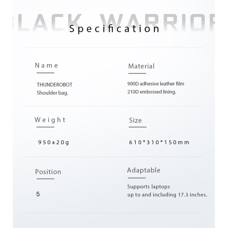 Thunderobot Dark Warrior Pro Laptop Backpack - 17' — Buy in Cyprus with Fast Delivery