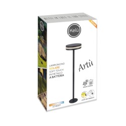 KELU Solar & USB Rechargeable Lamp - ARTU - IP54 140lm 3000mAh Black — Buy in Cyprus with Fast Delivery