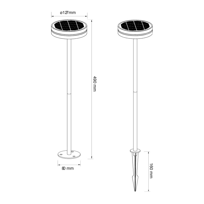 KELU Solar & USB Rechargeable Lamp - ARTU - IP54 140lm 3000mAh Black — Buy in Cyprus with Fast Delivery