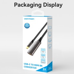 Vention Converter USB-C to HDMI Adaptor - CRDBC - 0.25m 8K60Hz Metal — Buy in Cyprus with Fast Delivery