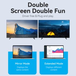 Vention Converter USB-C to HDMI Adaptor - CRDBC - 0.25m 8K60Hz Metal — Buy in Cyprus with Fast Delivery