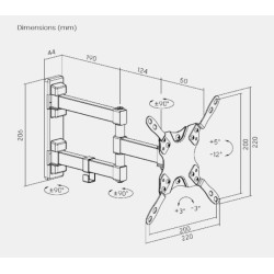 Brateck TV Mount - LDA21-223 - 20x20 Turn 2-Arm — Buy in Cyprus with Fast Delivery