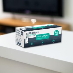 Uniross Alkaline AA Power Plus Box of 40 Pcs - New — Buy in Cyprus with Fast Delivery