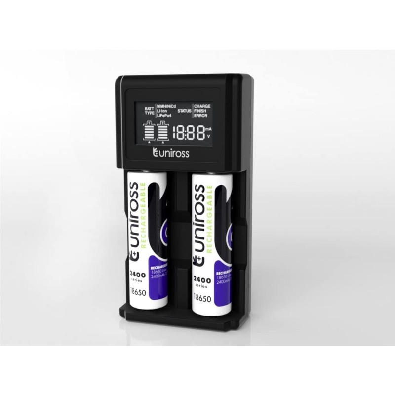 Uniross UCX004 Advanced Fast Smart Charger for 24 types of NiMH and Lithium Batteries — Buy in Cyprus with Fast Delivery