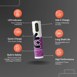Uniross Rechargeable USB-C Lithium AAA Batteries - 4pack — Buy in Cyprus with Fast Delivery