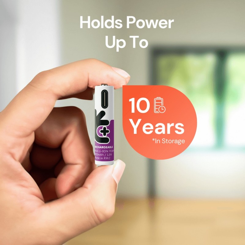 Uniross Rechargeable USB-C Lithium AAA Batteries - 4pack — Buy in Cyprus with Fast Delivery