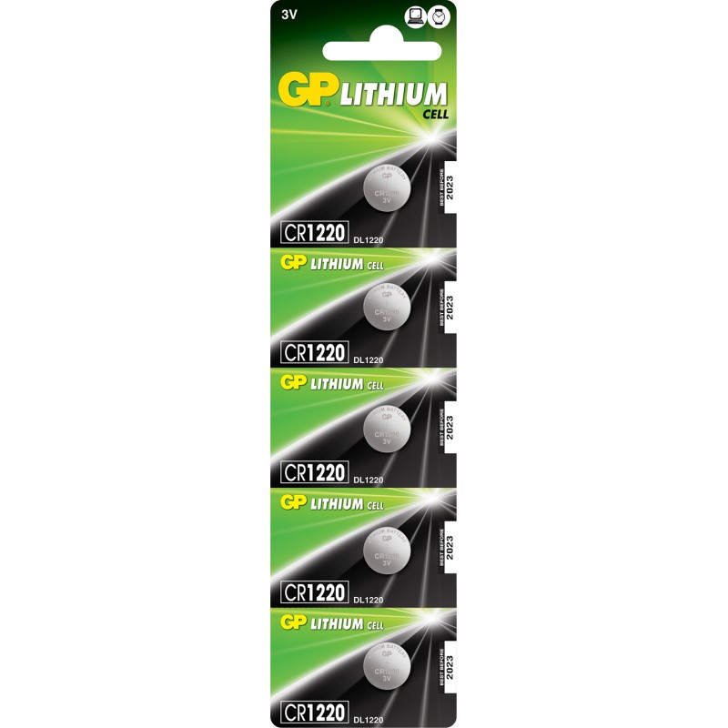 GP Lithium Button Cell - 656.252UK - CR1220 3V 36mAh 5-pack — Buy in Cyprus with Fast Delivery
