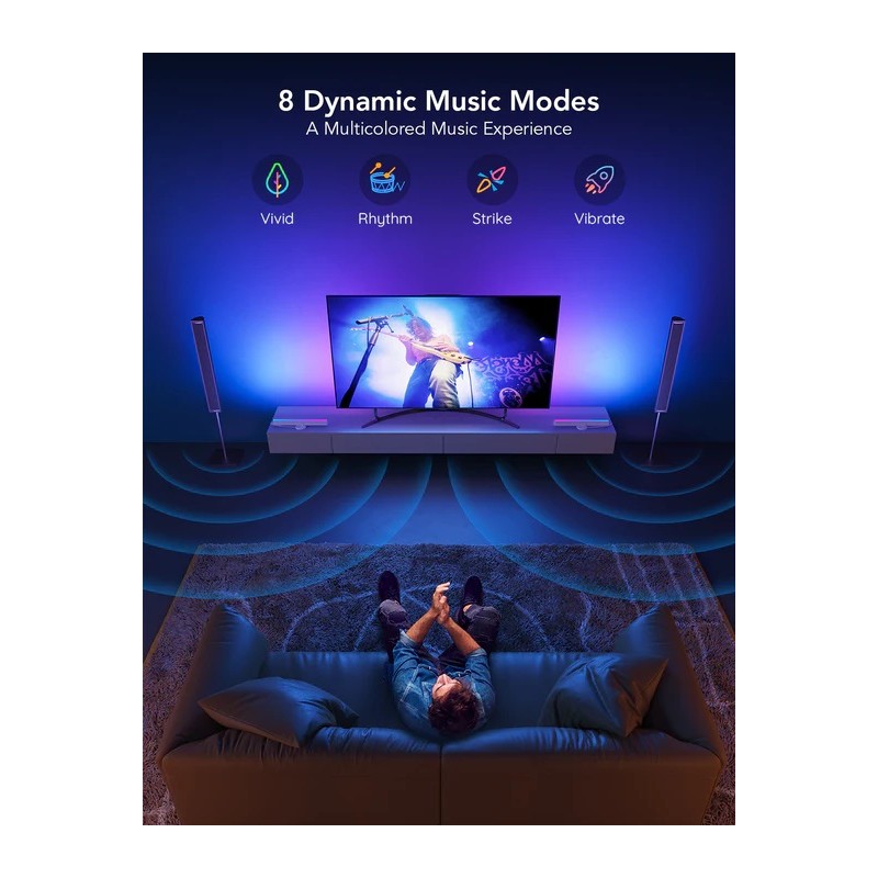 Govee TV Light Bars - H6046 - RGBIC for 45'-70' TV — Buy in Cyprus with Fast Delivery