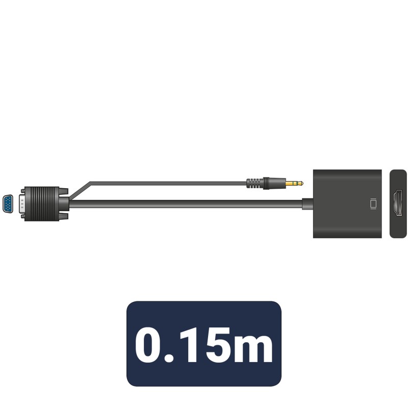 AV:Link VGA+Audio to HDMI Converter - 122.423UK - VGA+Audio to HDMI Converter — Buy in Cyprus with Fast Delivery