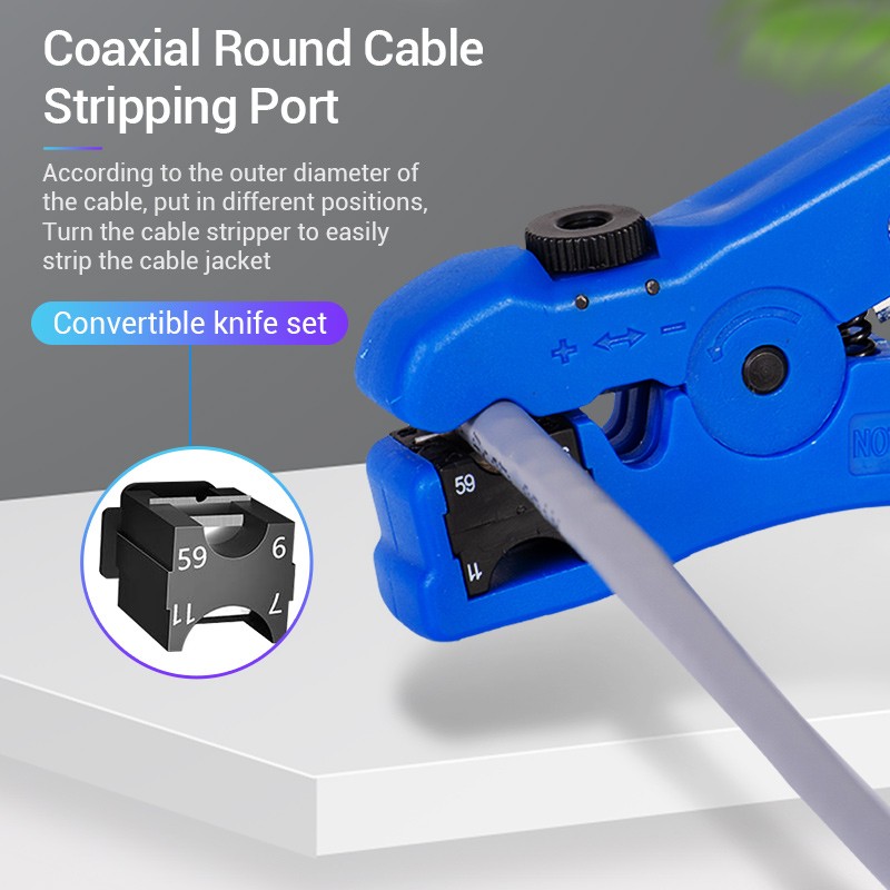 Vention NETWORK Tool Coaxial Cable Stripper - KEBL0 - Coaxial Cable Stripper — Buy in Cyprus with Fast Delivery