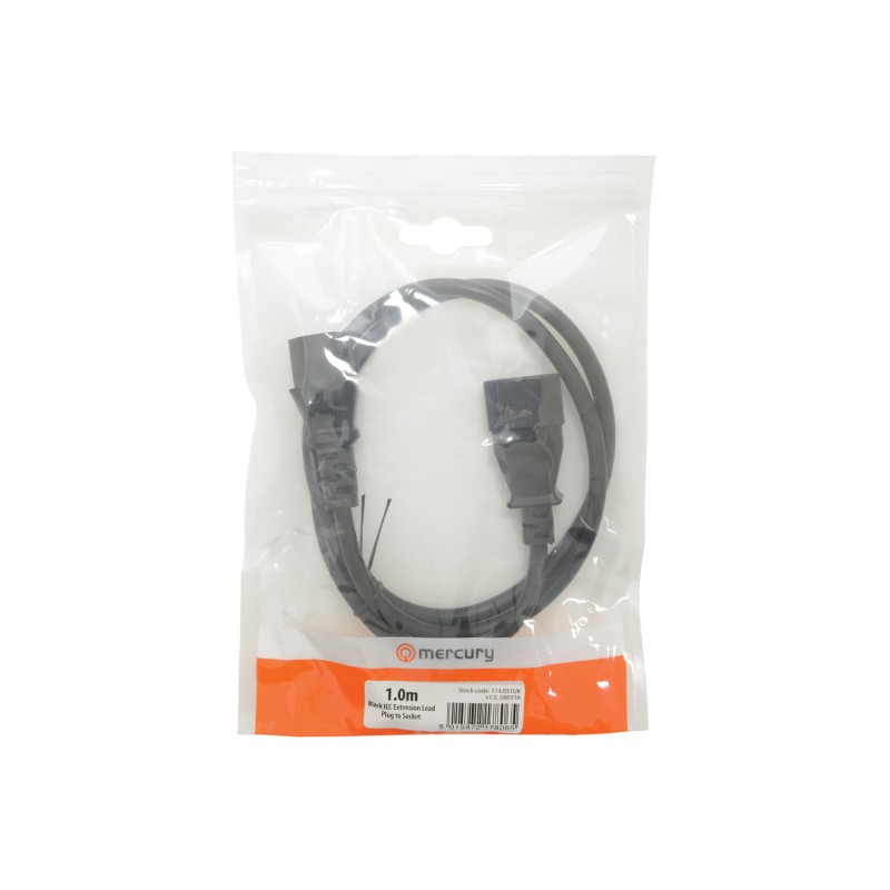 Mercury IEC Extension Lead - 114.051UK - 1.0m Bag — Buy in Cyprus with Fast Delivery