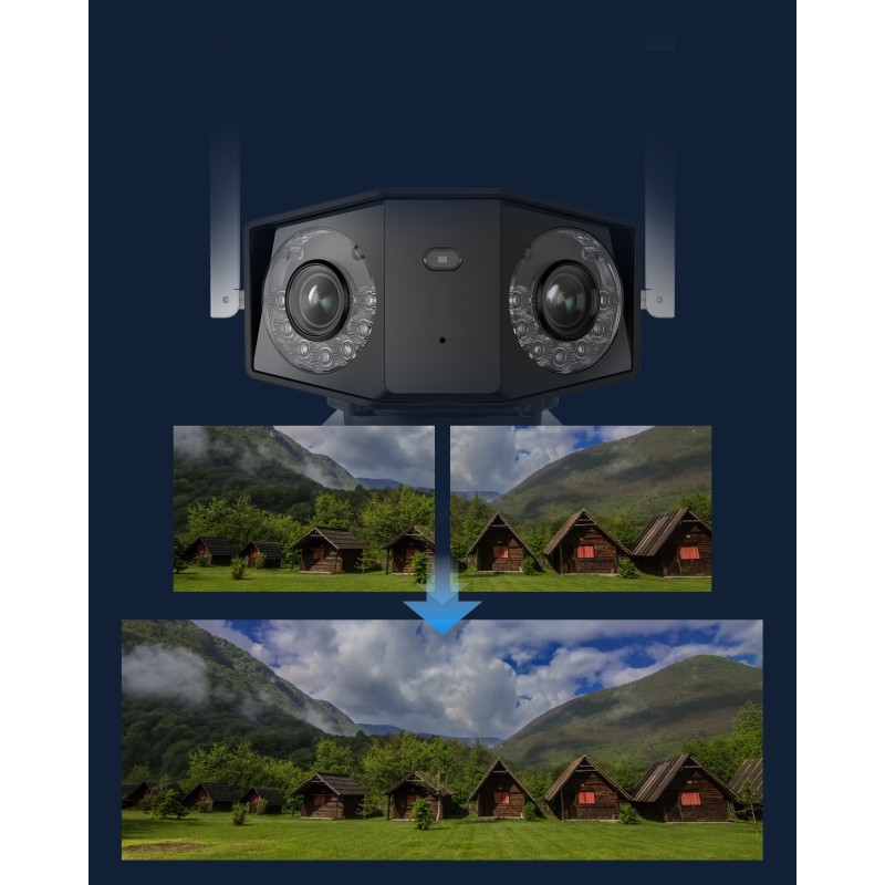 Reolink Outdoor 4G Battery Camera 6MP Dual Lens with LTE - G750 (DUO2) - Outdoor 4G Battery Camera 6MP Dual Lens with LTE