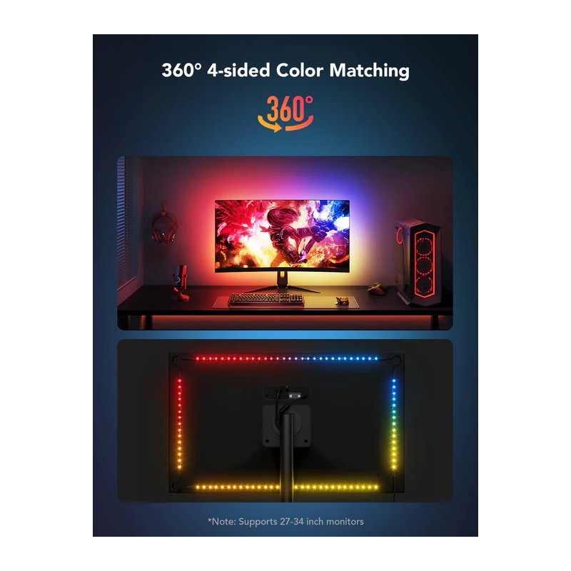 Govee Gaming Light Strip G1 - H6609 - for 27'-34' PC Monitor — Buy in Cyprus with Fast Delivery