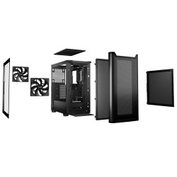 be quiet! Pure Base 501 Airflow Window - Mid Tower PC Case - Black, Tempered Glass, USB-C — Buy in Cyprus with Fast Delivery