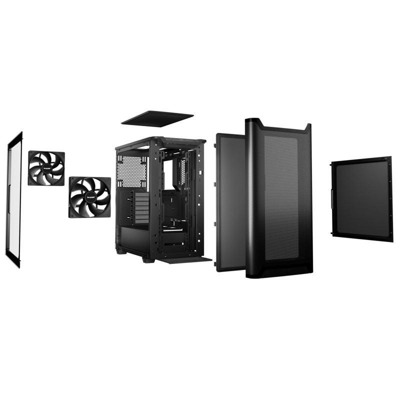 be quiet! Pure Base 501 Airflow Window - Mid Tower PC Case - Black, Tempered Glass, USB-C — Buy in Cyprus with Fast Delivery
