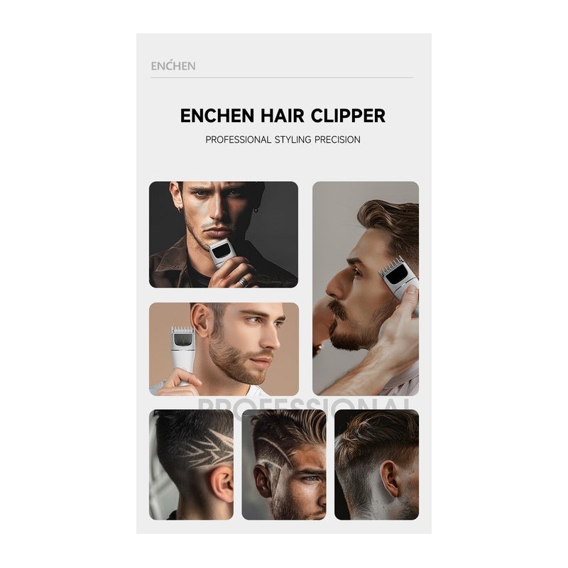 Enchen Hair Clipper - BOOST 2 - USB-C 1200mAh White — Buy in Cyprus with Fast Delivery