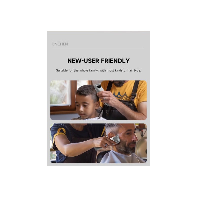 Enchen Hair Clipper - BOOST 2 - USB-C 1200mAh White — Buy in Cyprus with Fast Delivery