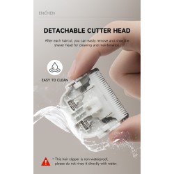 Enchen Hair Clipper - BOOST 2 - USB-C 1200mAh White — Buy in Cyprus with Fast Delivery