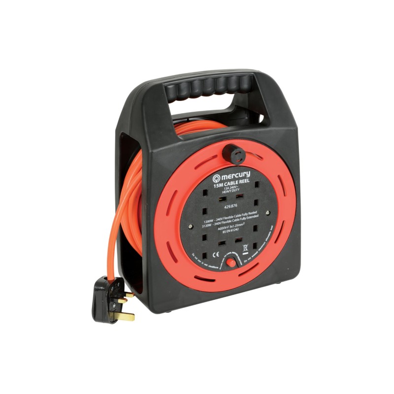 Mercury 4-Gang Extension Reel - 429.876UK - 15.0m — Buy in Cyprus with Fast Delivery