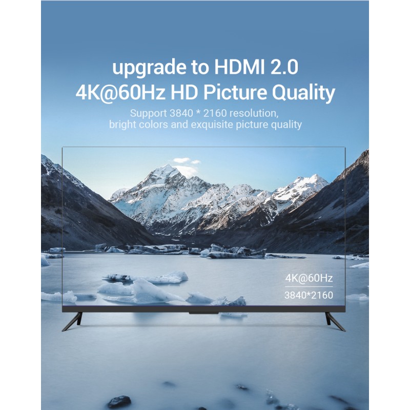 Vention HDMI Switch - AFOH0 - 3-Port 4K 2.0 w Remote Control — Buy in Cyprus with Fast Delivery