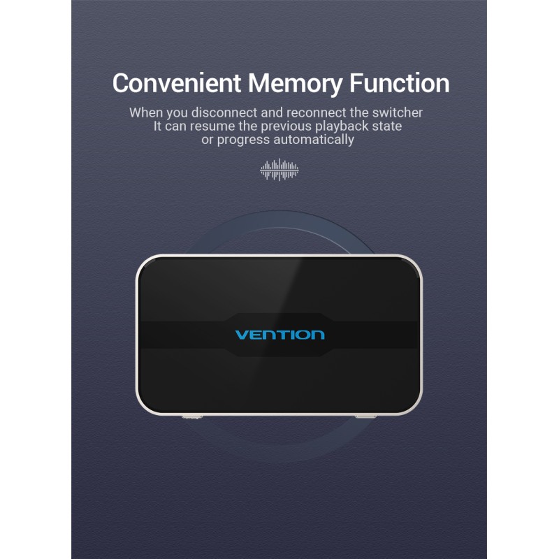 Vention HDMI Switch - AFOH0 - 3-Port 4K 2.0 w Remote Control — Buy in Cyprus with Fast Delivery